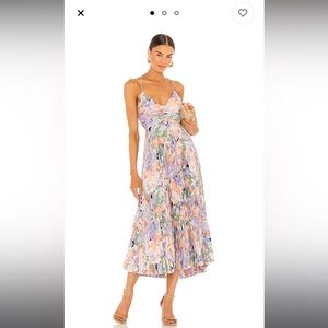 ASTR Blythe Dress in Coral Multi Size S